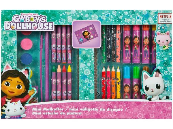 Mini Colouring Case, 34 pieces "Paw Patrol, Frozen, Gabby's Dollhouse"