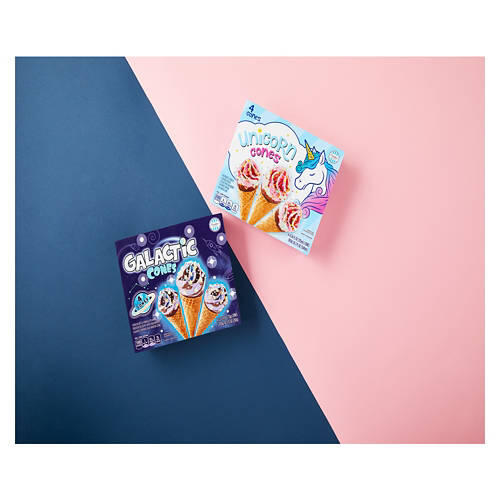 Chocolate & Vanilla Flavor Galactic Cones, 4 count