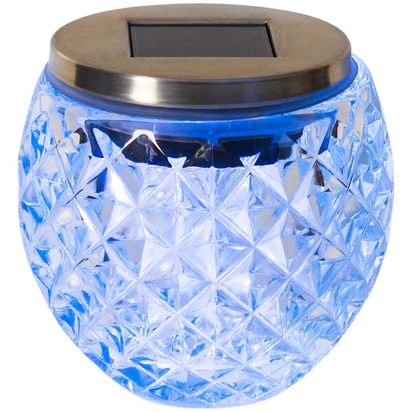 Lampe solaire bol en verre