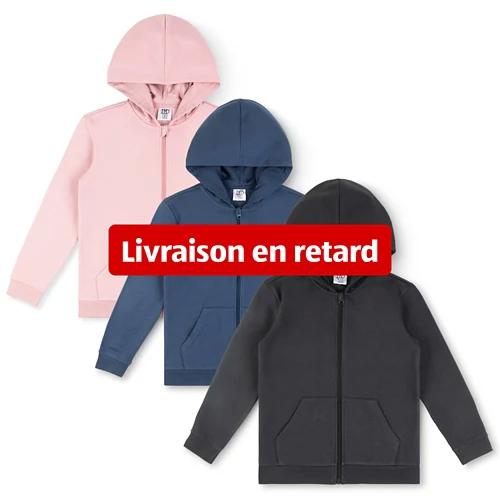 LILY & DAN Veste en sweat basique pour enfants