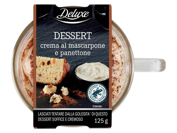 Dessert with Mascarpone Cream and Panettone