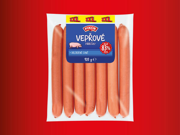 VEPŘOVÉ PÁREČKY