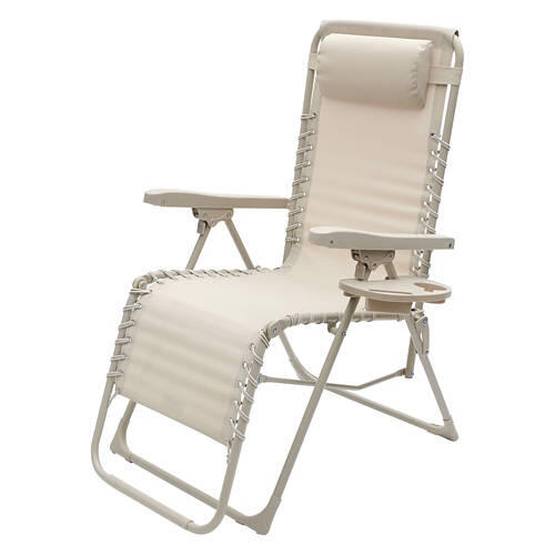 Folding Recliner Chair, Gray