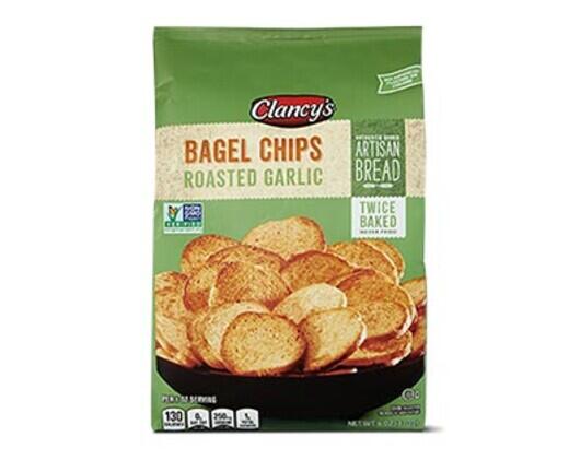 Clancy's 
 Roasted Garlic or Sea Salt Bagel Chips