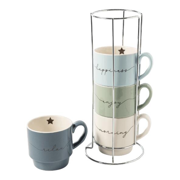 CROFTON(R) 				Mugs ou bol avec support, 4 pcs
