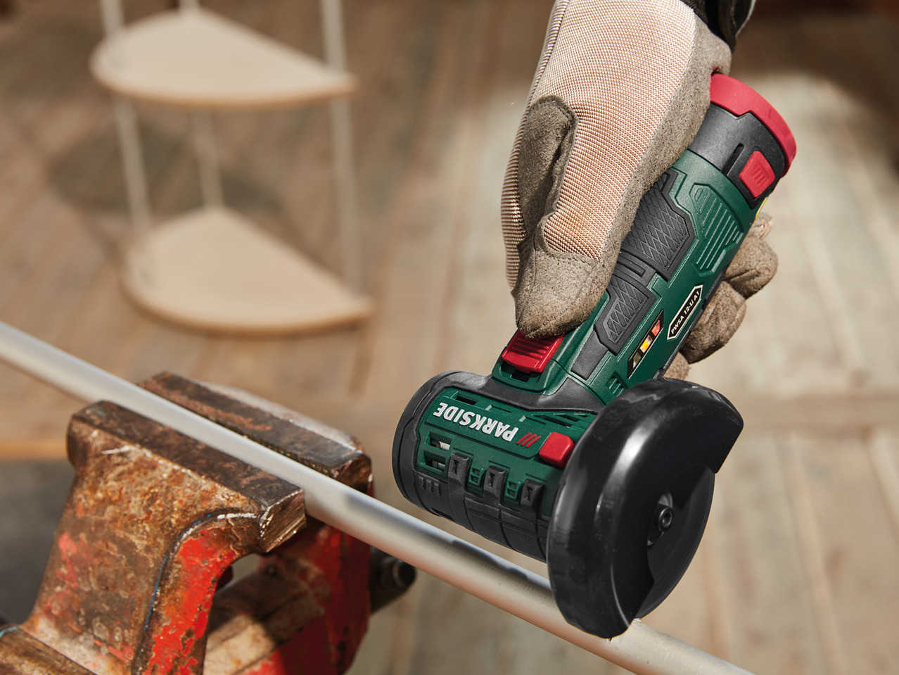 Parkside 12V Cordless Angle Grinder1