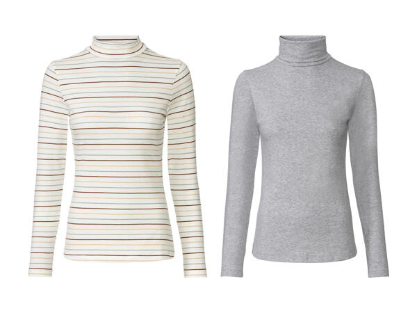 ESMARA(R) Bluse med rullekrave 2-pak