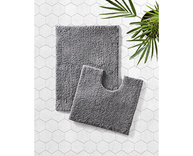 Microfibre 2 Piece Bath Mat Set