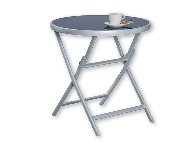 Florabest Aluminium Foldable Glass Table