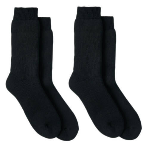 2 Pack Men's Brushed Socks, Black