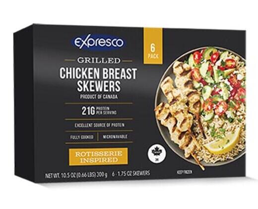 Expresco 
 Rotisserie or Thai Chicken Skewers