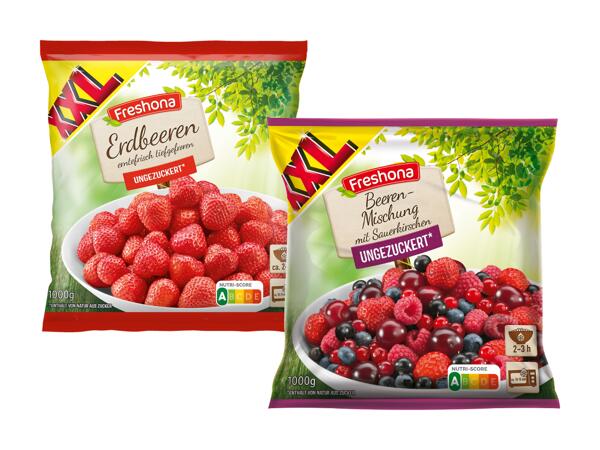 Himbeeren, Erdbeeren oder Beerenmischung
