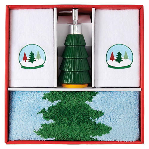 4 Pack Holiday Bathroom Set - Trees