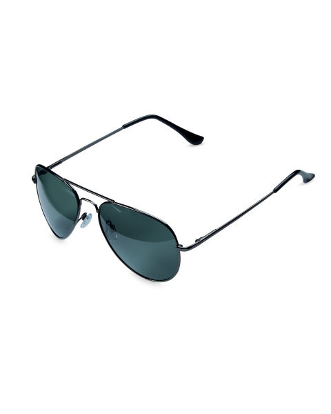 Black Aviator Polarised Sunglasses