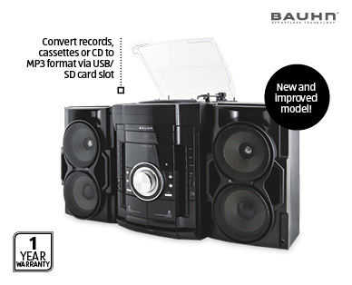 MINI HI FI SYSTEM WITH TURNTABLE