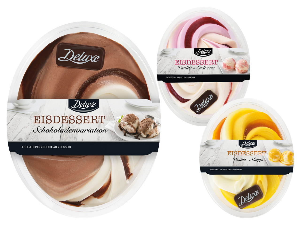 DELUXE Gestrudeltes Eisdessert