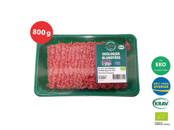 Färsk ekologisk blandfärs