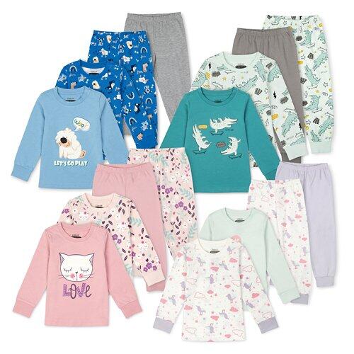 LILY & DAN Pigiama per bambini piccoli, confezione doppia