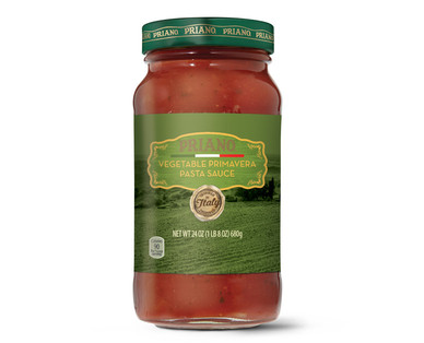 Priano Vegetable Primavera or Spicy Garlic Arrabbiata Sauce