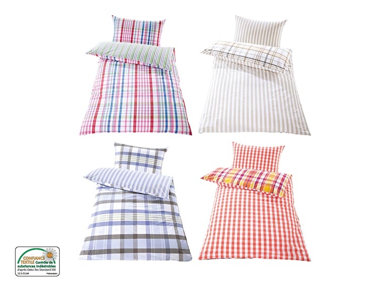 Parure de lit double face en percale
