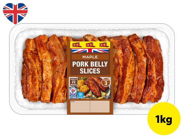 Maple British Pork Belly Slices