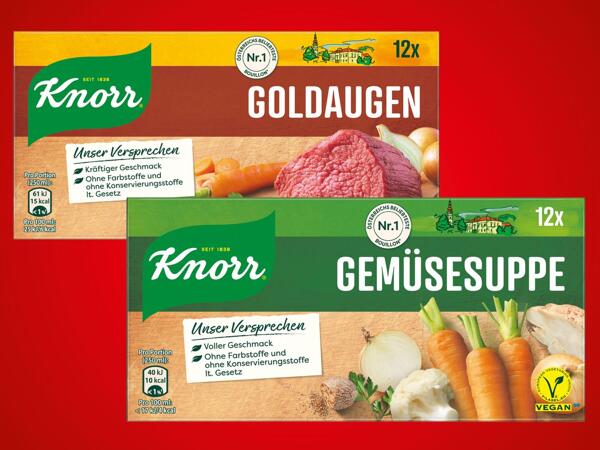 Gemüse- oder Rindsuppe