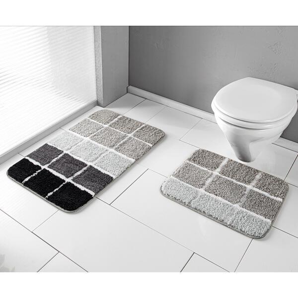 Badteppich-Set 2tlg. "Quadro"