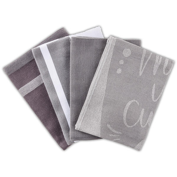 XXL-Pack Jacquard-Geschirrtücher 4er-Set