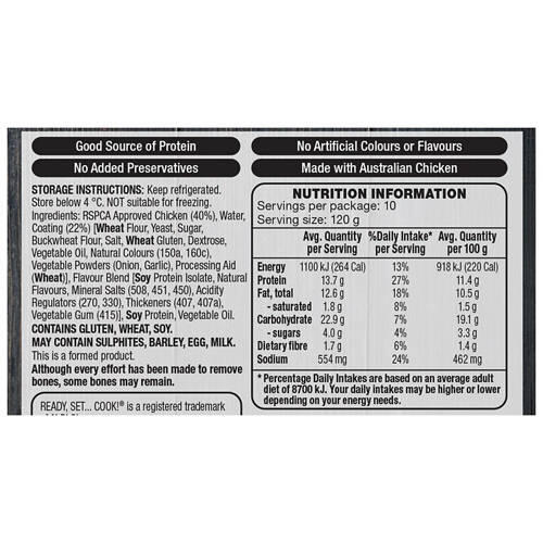 RSPCA Approved Chicken Schnitzel Bulk Pack 1.2kg