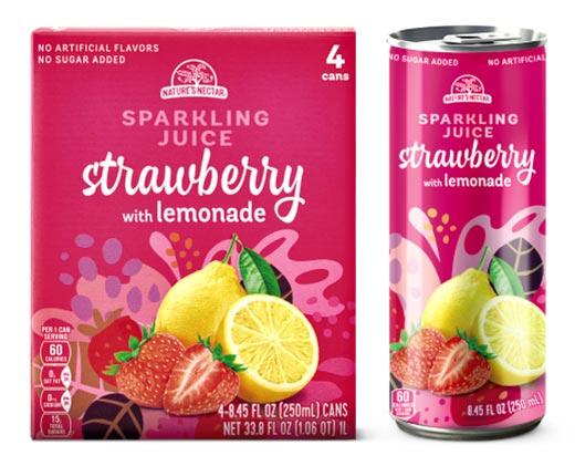 Nature's Nectar 
 Sparkling Strawberry Juice Assorted Varieties