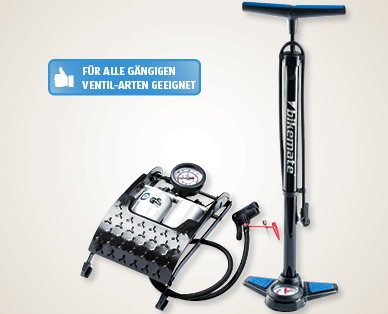 BIKEMATE(R) Fuss-/Standluftpumpe