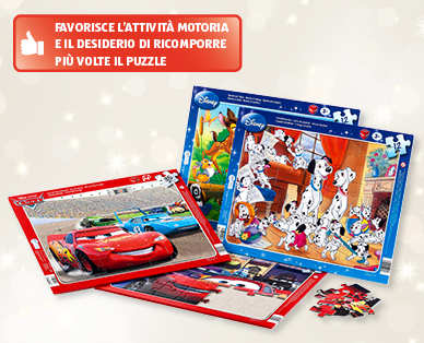 Puzzle con cornice per bambini MICKEY MOUSE/WINNIE THE POOH/CARS/NEMO