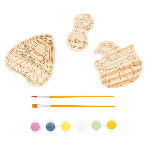 3 Piece Paint-Your-Own Halloween Woodcraft Set - Spell