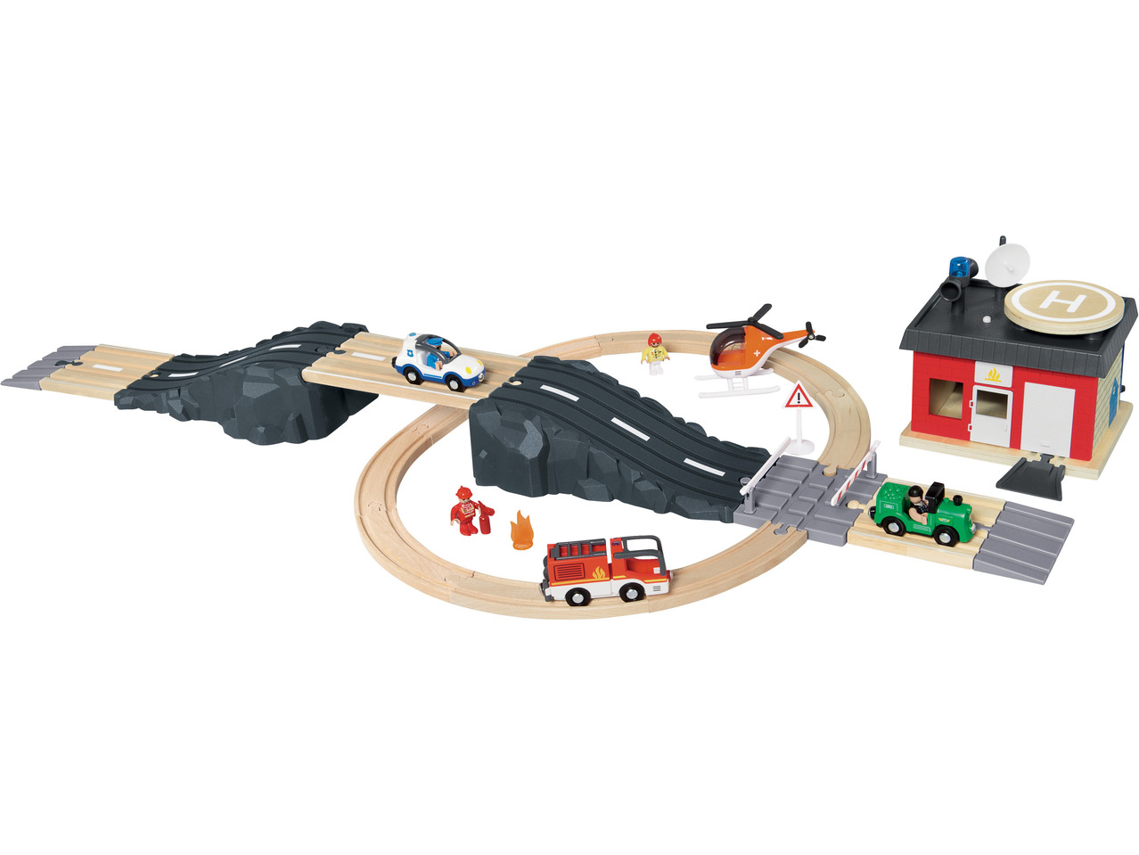 PLAYTIVE JUNIOR Train and Road Control Room Set