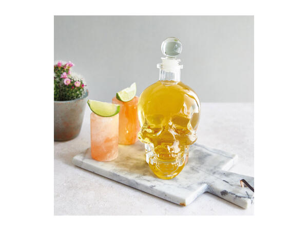 Skull Decanter & Himalayan Salt Shot Glass Set