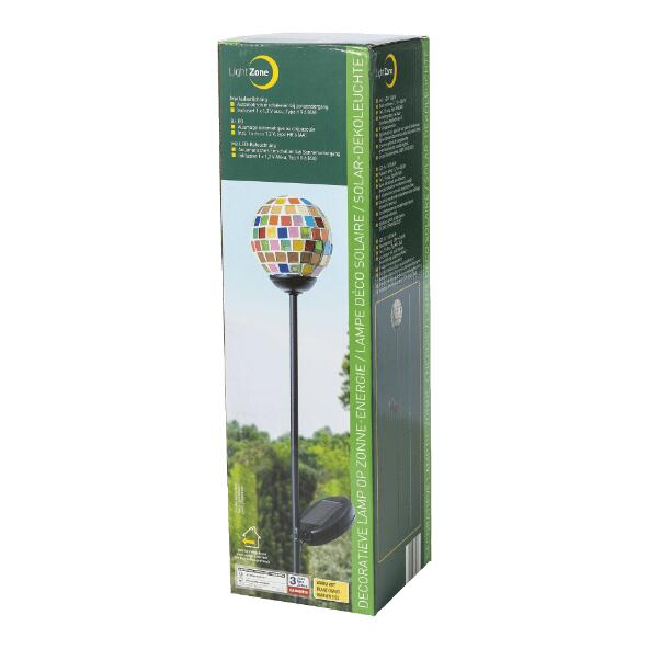 LIGHT ZONE(R) 				Lampe LED décorative de jardin à énergie solaire
