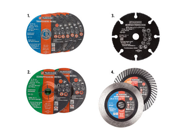 Disques à tronçonner le métal, lot de 5/disques abrasifs pour métaux, lot de 2/disque à tronçonner le bois/disque diamant à tronçonner