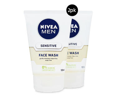 Nivea Sensitive Men's Face Wash 2 x 100ml