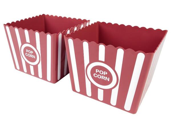 Sada kelímků, 4dílná / Sada kbelíků na popcorn 2dílná / 4dílná