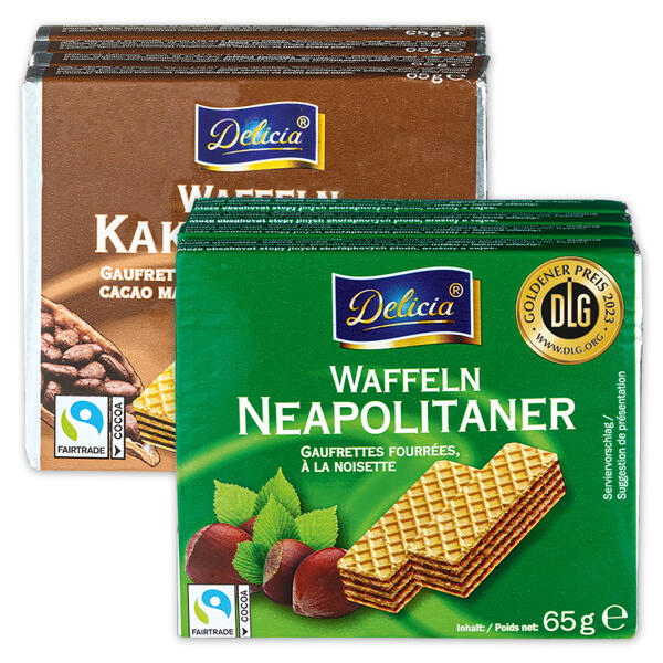 Waffeln gefüllt