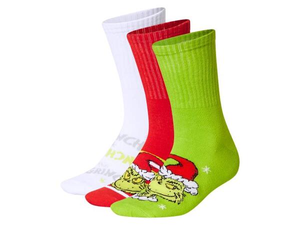 Dámské / Pánské ponožky Grinch, 3 páry