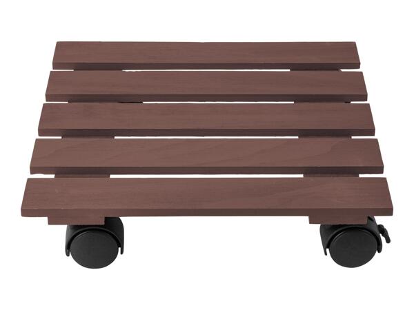 Parkside Wooden Plant Roller - Brown