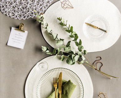 MY LIVING STYLE Platzsets geflochten/ Dekorations-untersetzer