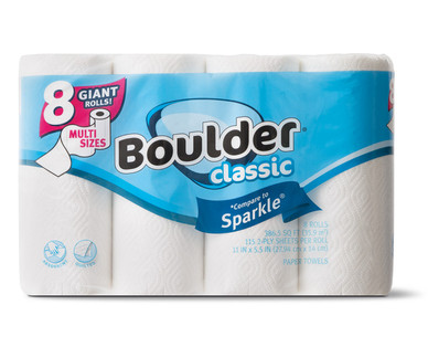 Boulder 8 Giant Rolls Multi-Size Paper Towels