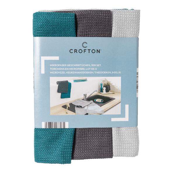 CROFTON(R) 				Essuie de cuisine en microfibre, 3 pcs
