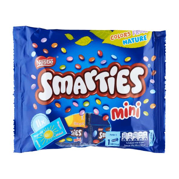 Smarties miniposer, KitKat Popchoc eller Lion