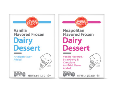 Daily Basics Vanilla or Neapolitan Dairy Dessert