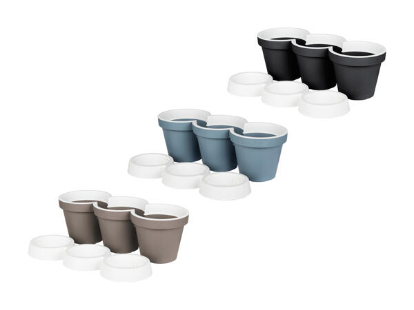 Cache-pot pour 3 plantes aromatiques