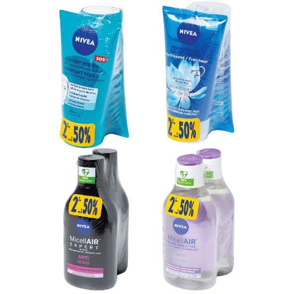 NIVEA(R) 				Gezichtsreiniging, 2 st.