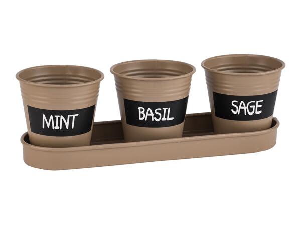 Parkside Herb Pots - Light Brown